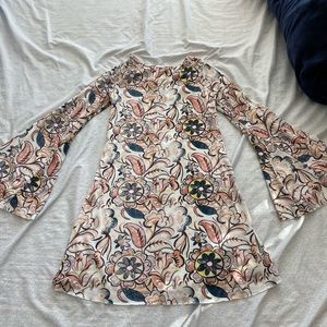 Floral bell sleeve dress